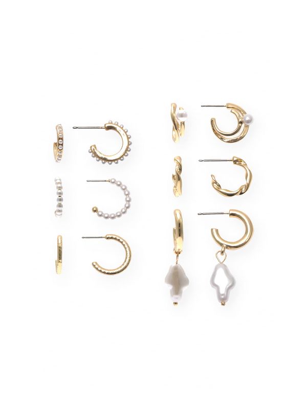 Pull&Bear Pull&Bear Обеци  злато / перлено бяло