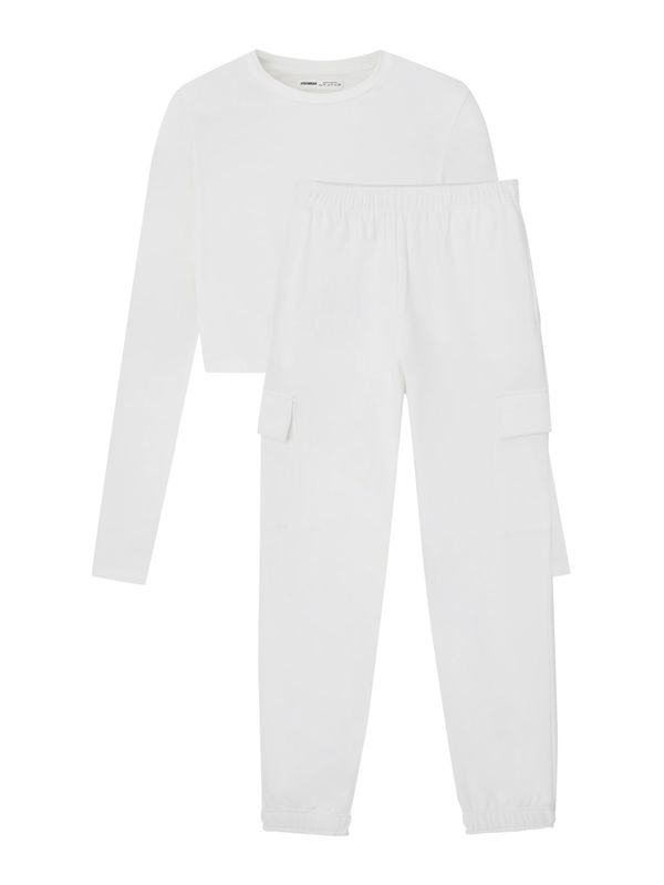 Pull&Bear Pull&Bear Облекло за бягане  бяло