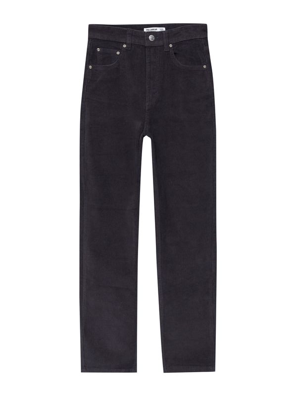 Pull&Bear Pull&Bear Панталон  антрацитно черно