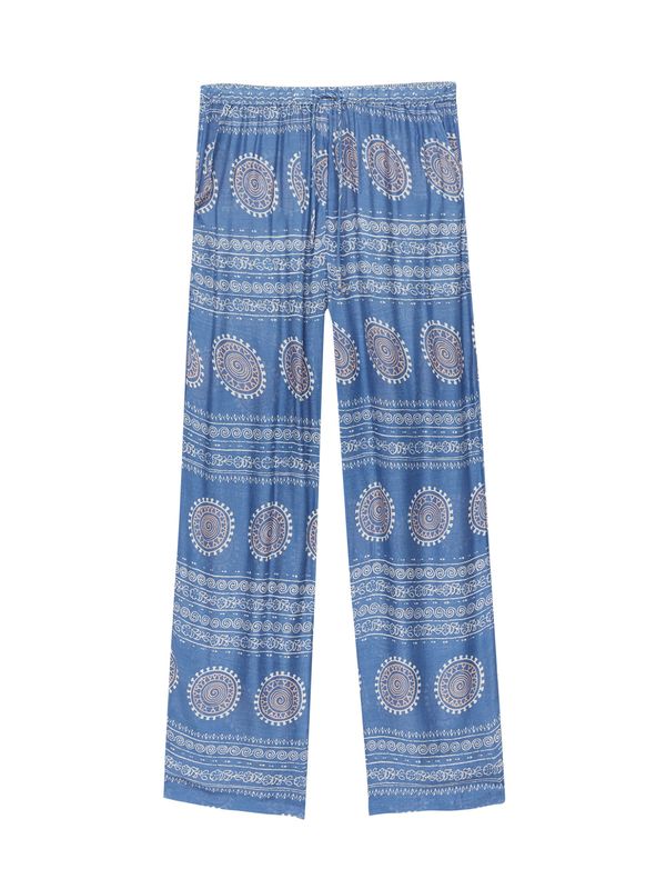 Pull&Bear Pull&Bear Панталон  бежово / синьо / бяло