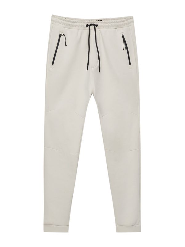 Pull&Bear Pull&Bear Панталон  цвят "пясък" / черно