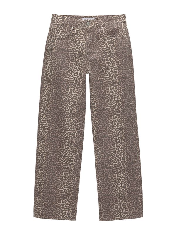 Pull&Bear Pull&Bear Панталон  кафяво / светлокафяво / черно