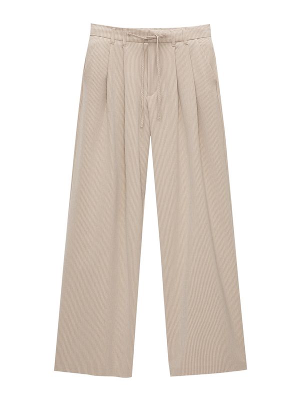 Pull&Bear Pull&Bear Панталон с набор  таупе сиво / сиво-бежово