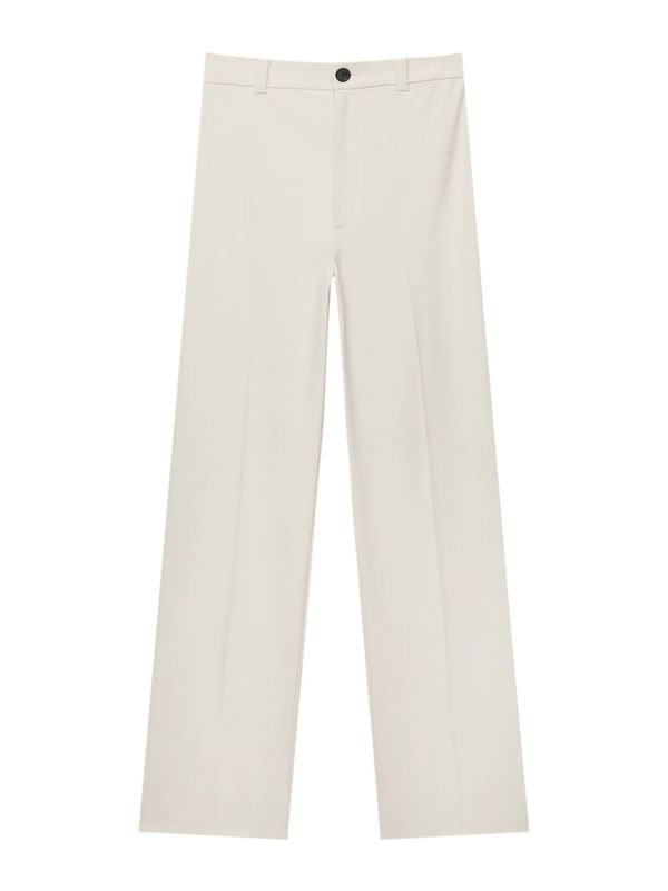 Pull&Bear Pull&Bear Панталон с ръб  естествено бяло