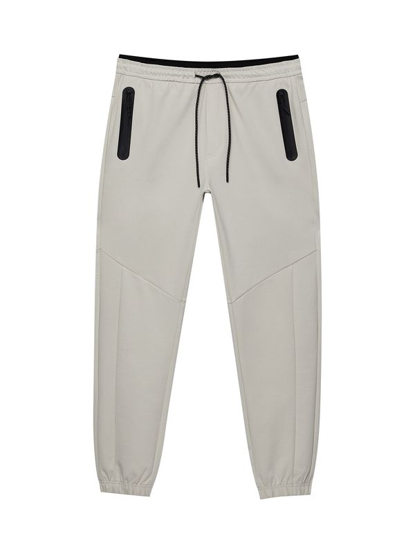 Pull&Bear Pull&Bear Панталон  слонова кост / черно