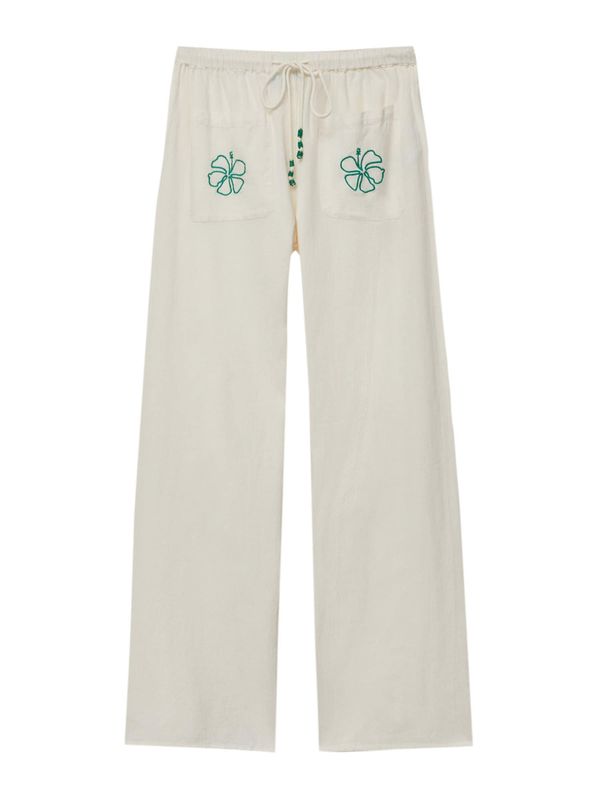 Pull&Bear Pull&Bear Панталон  светлосиво / тревнозелено