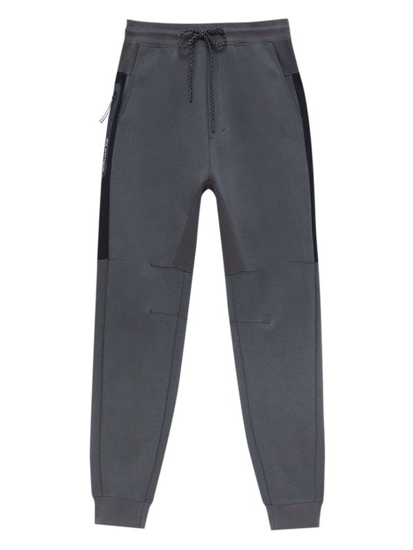 Pull&Bear Pull&Bear Панталон  тъмносиво / черно