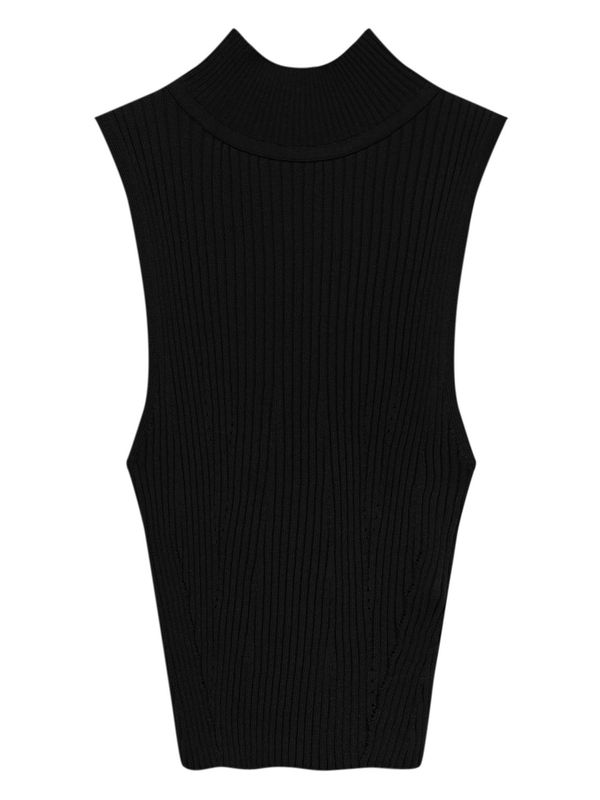 Pull&Bear Pull&Bear Плетен топ  черно