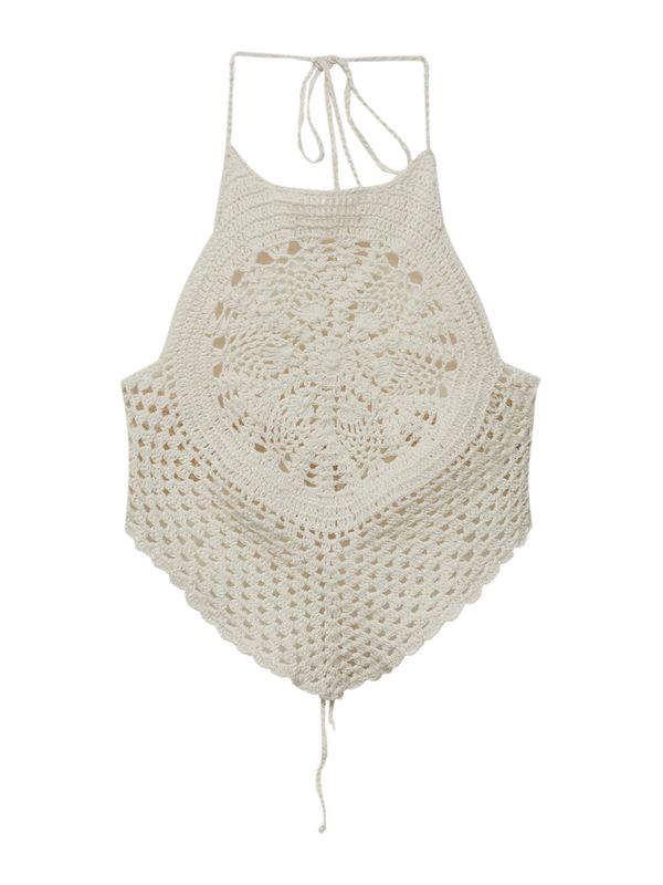 Pull&Bear Pull&Bear Плетен топ  екрю