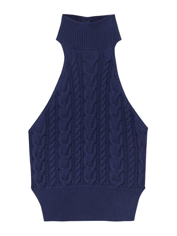 Pull&Bear Pull&Bear Плетен топ  нейви синьо
