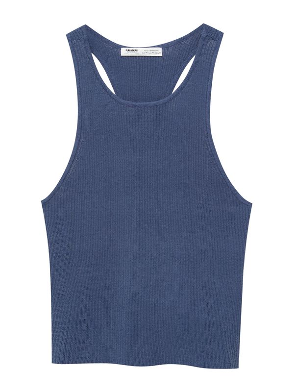 Pull&Bear Pull&Bear Плетен топ  синьо