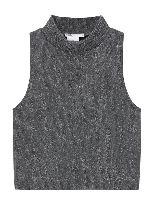 Pull&Bear Pull&Bear Плетен топ  сив меланж