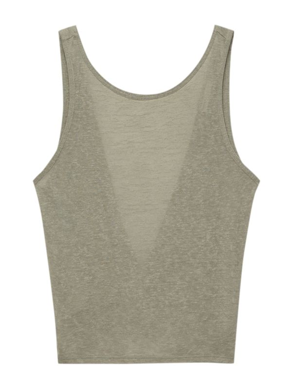 Pull&Bear Pull&Bear Плетен топ  тъмнобежово