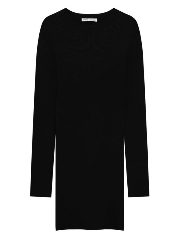 Pull&Bear Pull&Bear Плетена рокля  черно