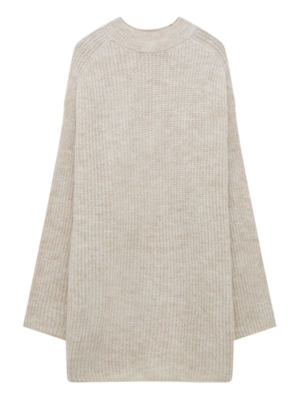 Pull&Bear Pull&Bear Плетена рокля  цвят "пясък"