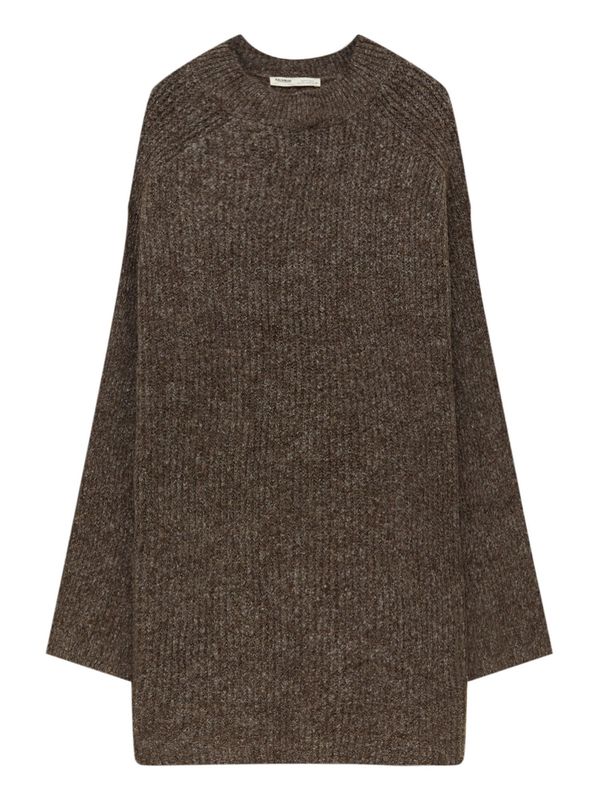 Pull&Bear Pull&Bear Плетена рокля  кафяв меланж