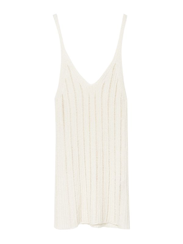 Pull&Bear Pull&Bear Плетена рокля  кремаво