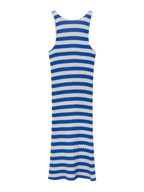 Pull&Bear Pull&Bear Плетена рокля  сапфирено синьо / естествено бяло