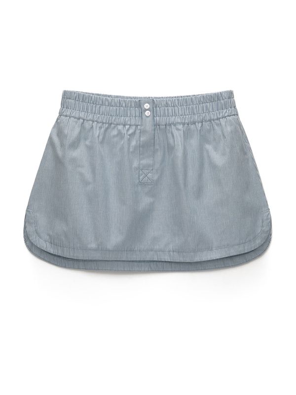 Pull&Bear Pull&Bear Пола  опушено синьо / бяло