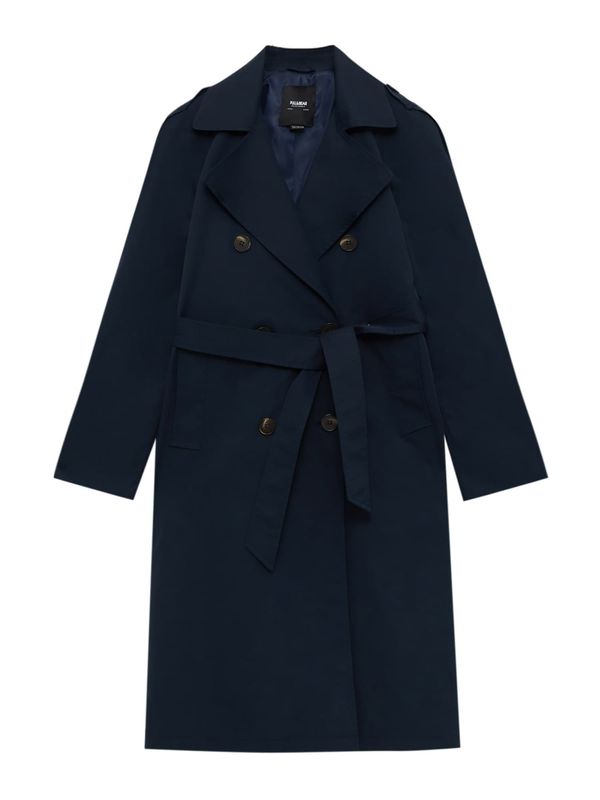 Pull&Bear Pull&Bear Преходно палто  нейви синьо