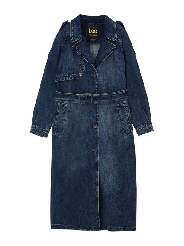 Pull&Bear Pull&Bear Преходно палто  син деним