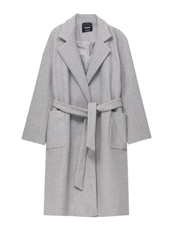 Pull&Bear Pull&Bear Преходно палто  сив меланж