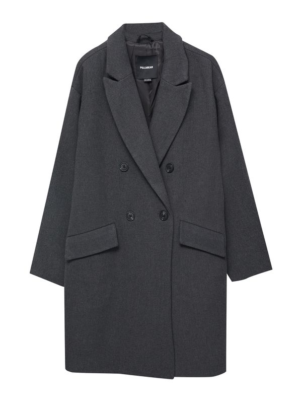 Pull&Bear Pull&Bear Преходно палто  тъмносиво