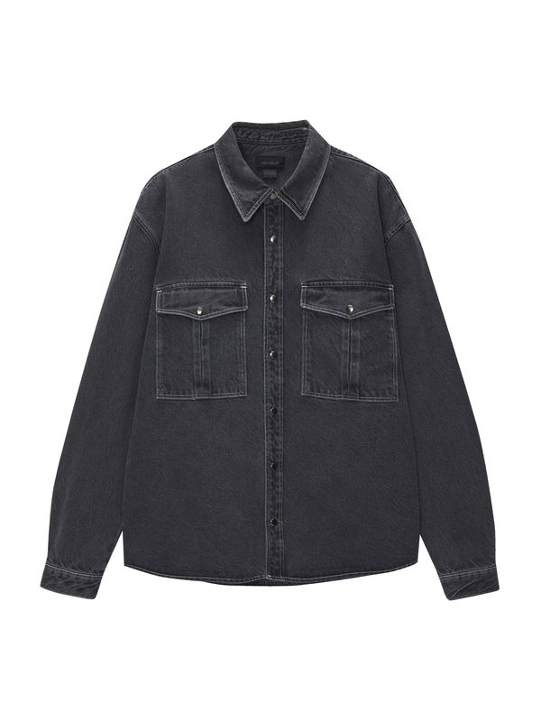 Pull&Bear Pull&Bear Преходно яке  антрацитно черно