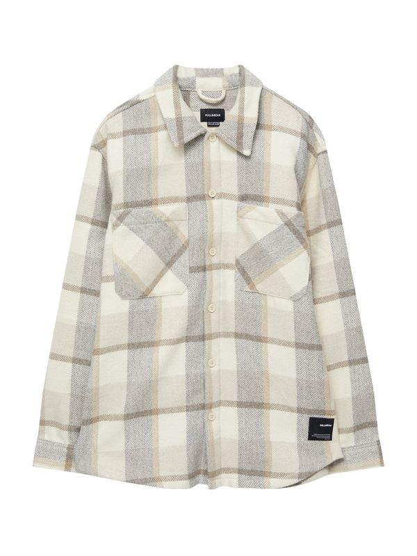 Pull&Bear Pull&Bear Преходно яке  бежово / светлокафяво / сив меланж