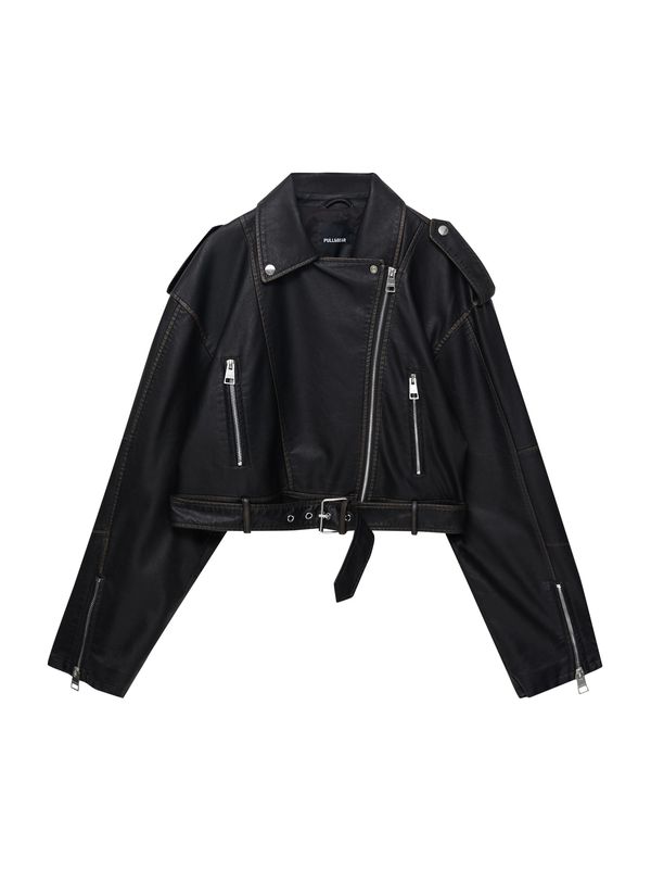 Pull&Bear Pull&Bear Преходно яке  черно