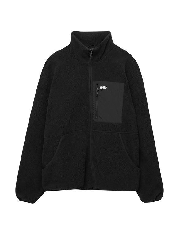 Pull&Bear Pull&Bear Преходно яке  черно / бяло