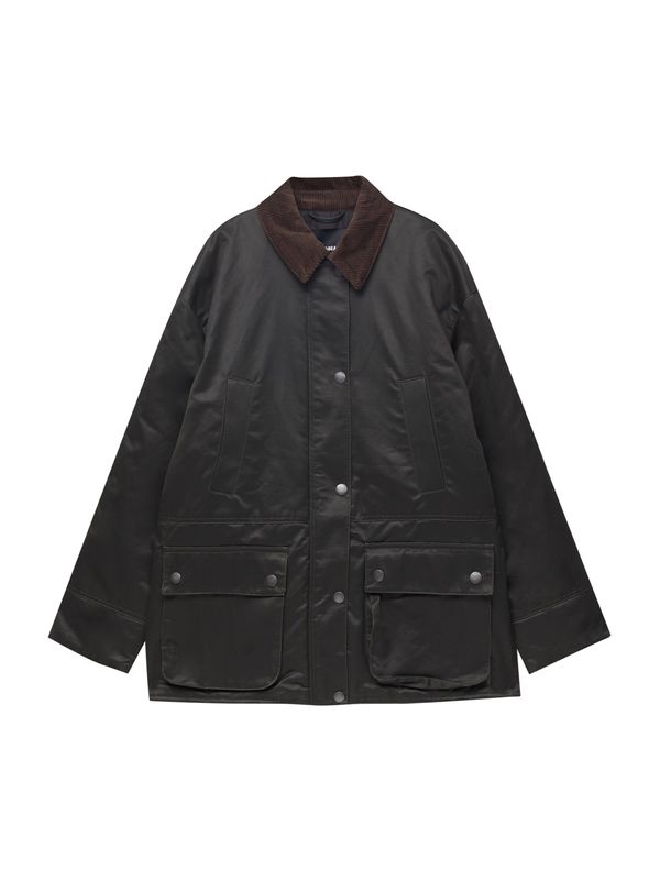 Pull&Bear Pull&Bear Преходно яке  кафяво / черно