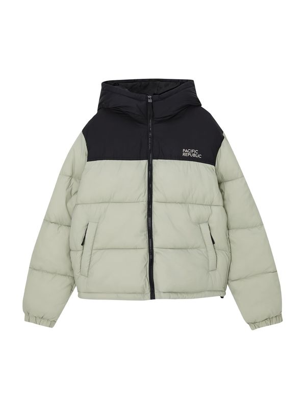 Pull&Bear Pull&Bear Преходно яке  каки / черно / бяло