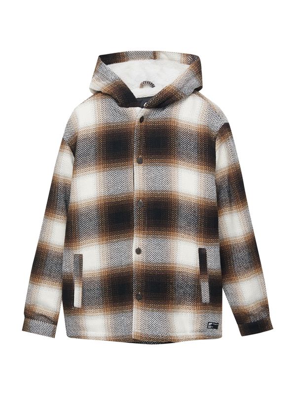 Pull&Bear Pull&Bear Преходно яке  камел / тъмнокафяво / черно / бяло