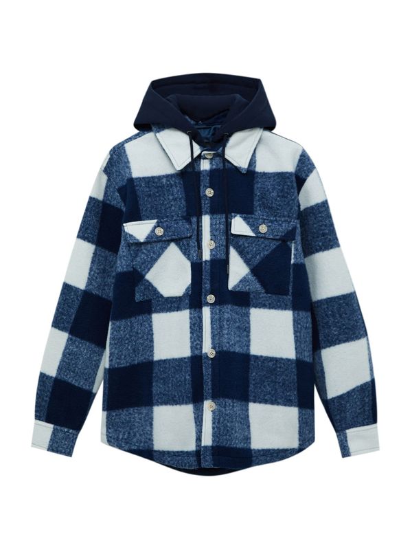 Pull&Bear Pull&Bear Преходно яке  морскосиньо / бяло