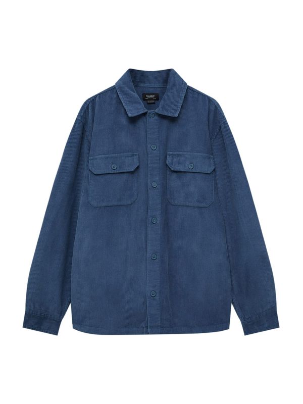 Pull&Bear Pull&Bear Преходно яке  опушено синьо