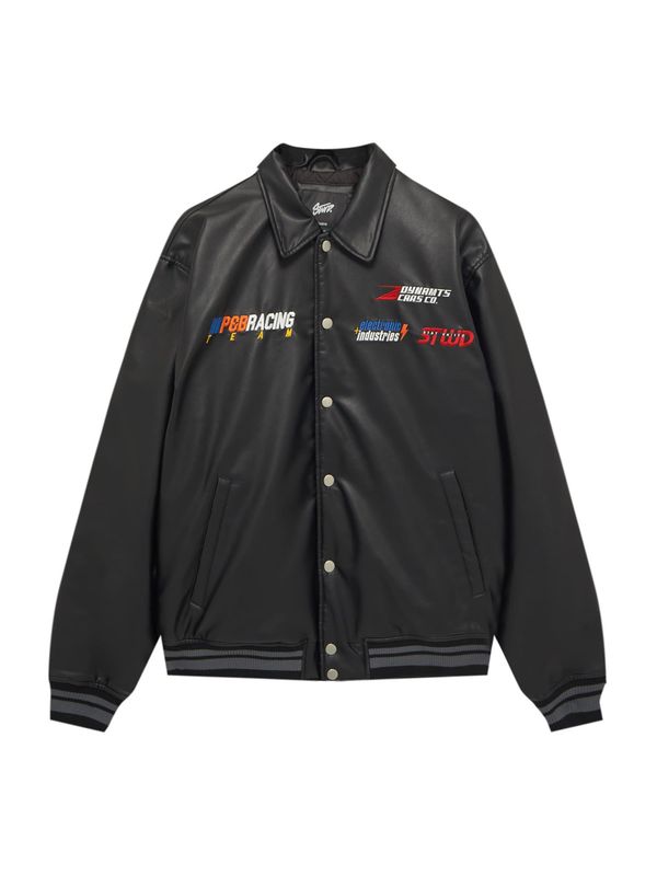 Pull&Bear Pull&Bear Преходно яке  оранжево / червено / черно / бяло