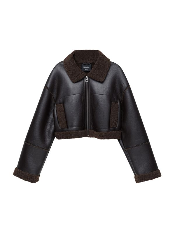 Pull&Bear Pull&Bear Преходно яке  шоколад / тъмнокафяво