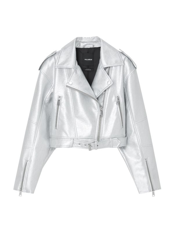 Pull&Bear Pull&Bear Преходно яке  сребърно
