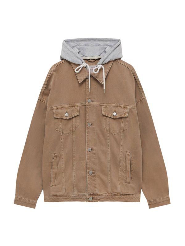 Pull&Bear Pull&Bear Преходно яке  тъмнобежово / сиво