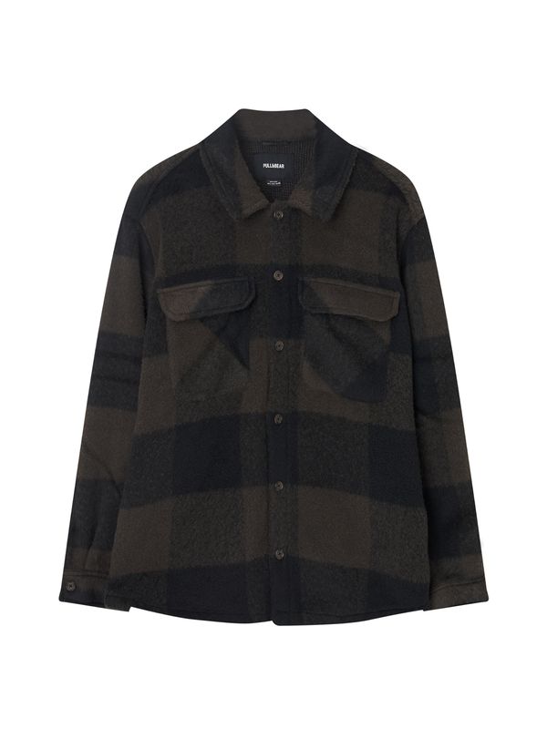 Pull&Bear Pull&Bear Преходно яке  тъмнокафяво / черно