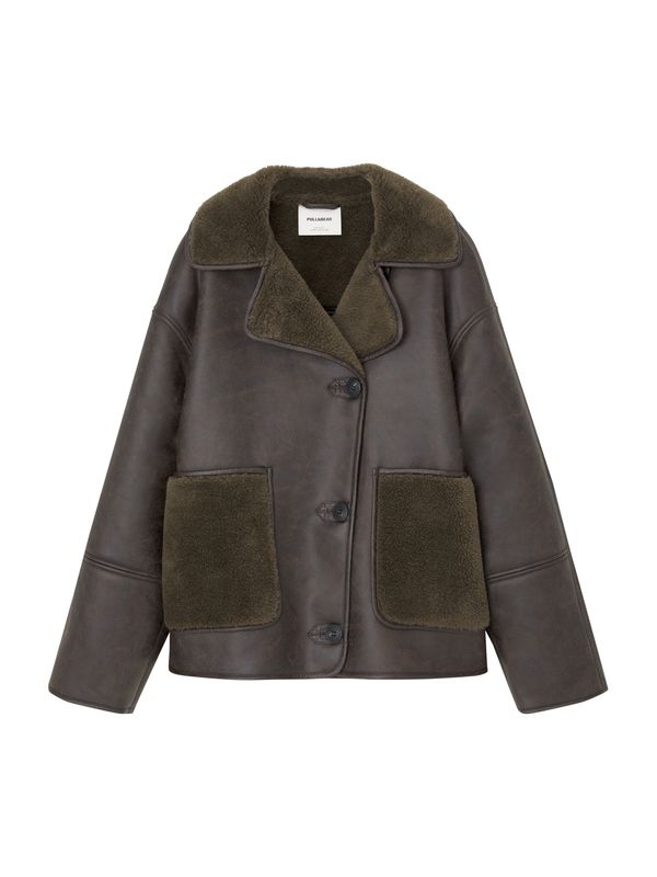 Pull&Bear Pull&Bear Преходно яке  тъмнокафяво