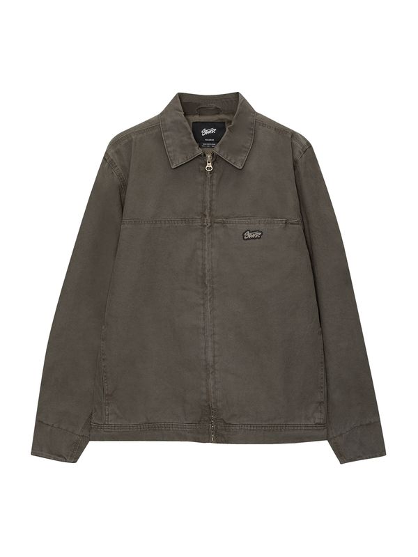 Pull&Bear Pull&Bear Преходно яке  тъмнозелено / черно