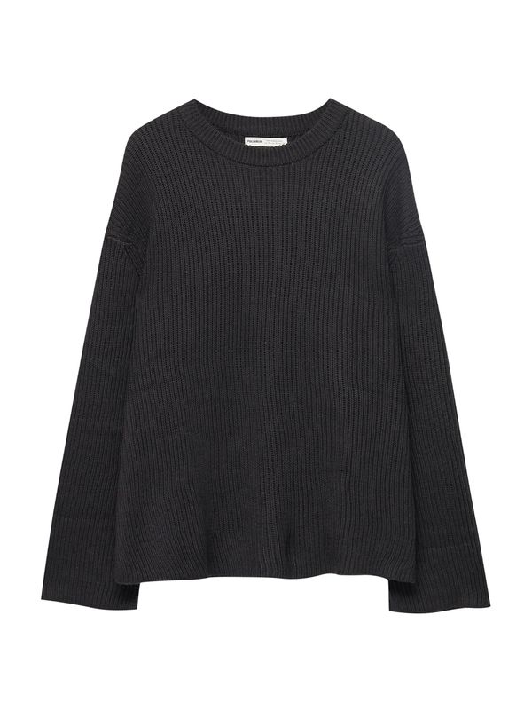 Pull&Bear Pull&Bear Пуловер  антрацитно черно