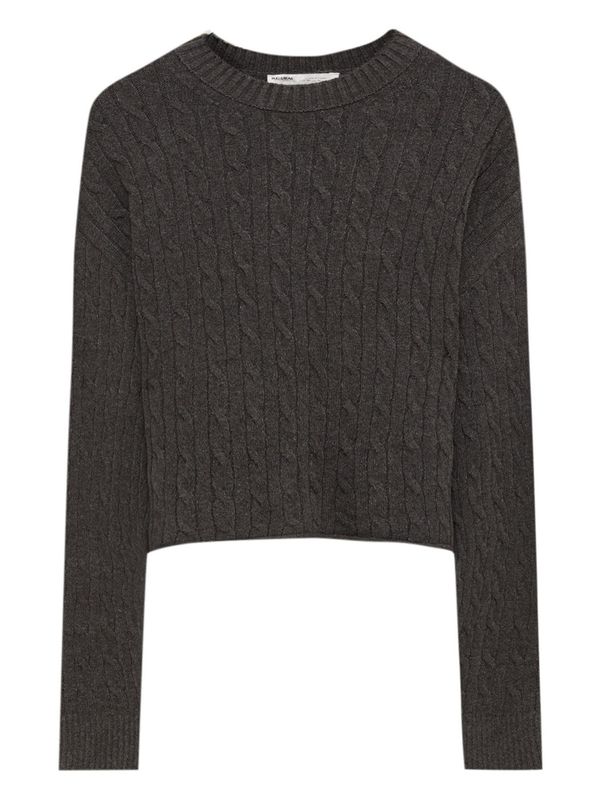 Pull&Bear Pull&Bear Пуловер  антрацитно черно