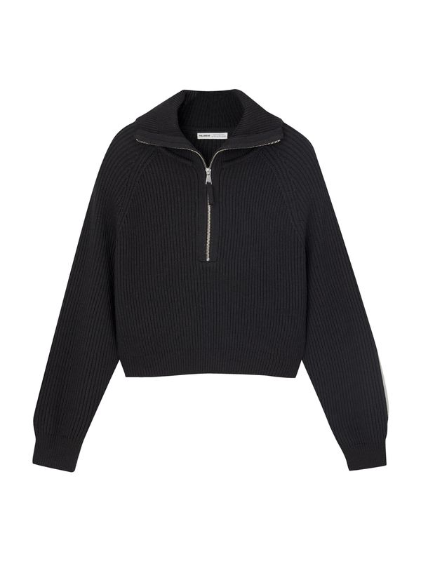 Pull&Bear Pull&Bear Пуловер  антрацитно черно