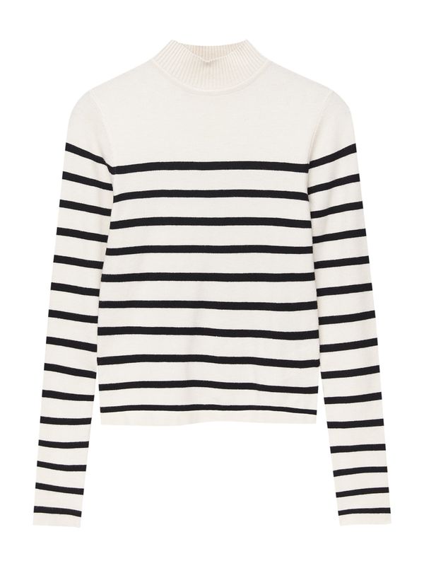 Pull&Bear Pull&Bear Пуловер  екрю / черно