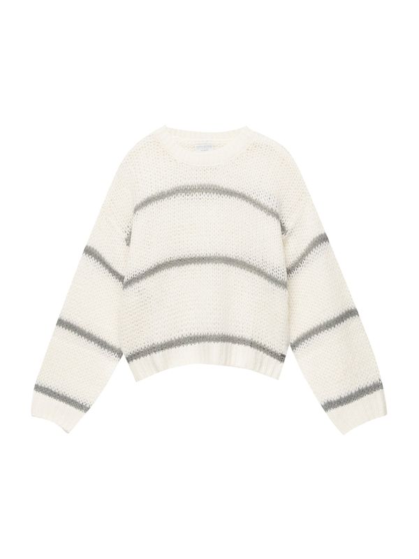 Pull&Bear Pull&Bear Пуловер  екрю / сиво