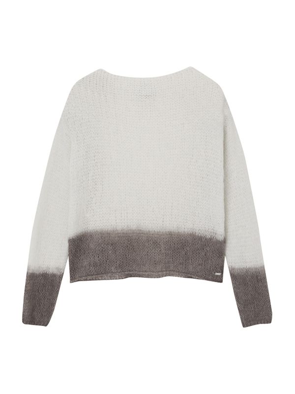 Pull&Bear Pull&Bear Пуловер  сиво-кафяво / светлосиво