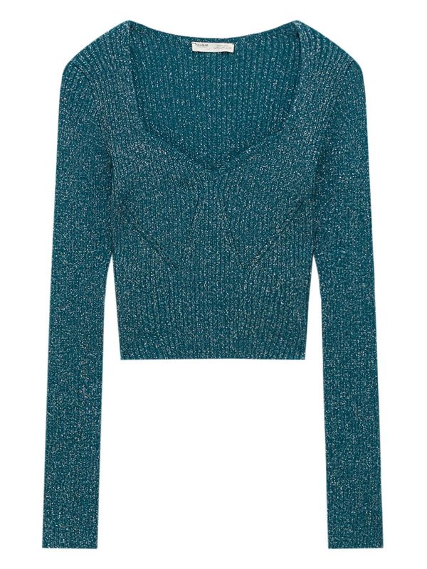 Pull&Bear Pull&Bear Пуловер  смарагдово зелено